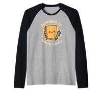 Remember to Write Haiku Cute Funny Journal Character Raglan Baseball Tee