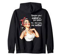 Remember When I Asked For Your Opinion Retro Housewifes Zip Hoodie