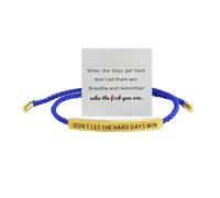 Remember Who The F You are Inspirational Bracelets | Don't Let The Hard Days,Adjustable Cord Message Card Gift for Sister Friend Coworker