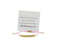 Remember Who The You Are Motivational Strength Bracelet for Women,Handmade Braided Adjustable Inspirational Tube Bracelets for Family Friends Women Girls
