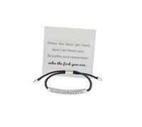 Remember Who The You Are Motivational Strength Bracelet for Women,Handmade Braided Adjustable Inspirational Tube Bracelets for Family Friends Women Girls