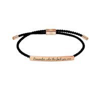 Remember Who The You Are Motivational Tube Bracelets, Engraved Inspirational Message Hand Braided Clasp String Bracelet, String Bracelet for Family Friends Women Jewelry Gift