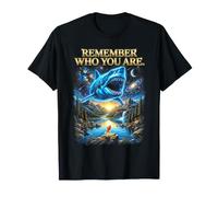 Remember Who You are Shark Fish Motivation Cosmic T-Shirt