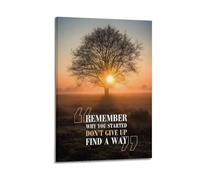 Remember Why You Started Motivational QuoteCanvas Poster Wall Art Poster for Room Living Room Study Aesthetics And DecorationFrame-style 20x30inch(50x75cm)