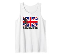 Remember WW1 Soldier Union Jack Design Remembering Veterans Tank Top
