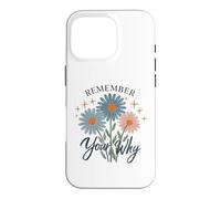 Remember Your Why Inspirational Quote Case for iPhone 16 Pro