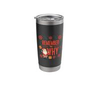 Remember Your Why Santa Snowflakes Stainless Steel Insulated Tumbler
