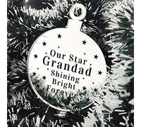 Rememberance Christmas Tree Bauble Beautiful Grandad Memorial Gift Ornament