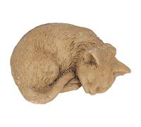 Remembered Pet Memorial Stone Marker, Cat Grave Marker Stone Headstone Tombstone Pet Garden Stone Grave Marker Rainproof Resin Cat Sympathy Gifts Loss of Cat Memorial for Outdoor (Ornament Cat (Sand