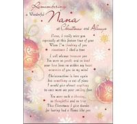 Remembering a Wonderful Nana at Christmas Plastic Grave Card