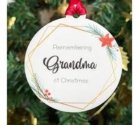 Remembering Grandma at Christmas Bauble Christmas Tree Decoration Gift