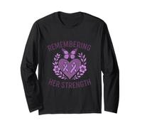 Remembering Her Strength Awareness Design Long Sleeve T-Shirt