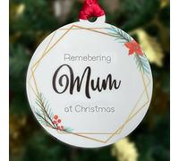 Remembering Mum at Christmas Bauble Christmas Tree Decoration Gift