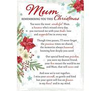 Remembering Mum At Christmas Plastic Grave Card