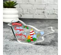 Remembering Special Cousin Candle Christmas Memorial Gift Robin Keepsake Plaque | Acrylic Ornament Gift Christmas Xmas Memorial Remembrance Sympathy Keepsake Gift Custom Home Decor Gift