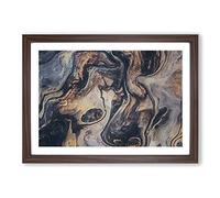 Remembering Yesterday in Abstract Framed Print | A2 Walnut Framed Wall Art | Ready to Hang | Abstract Fantasy Picture | Living Room Bedroom Lounge Office