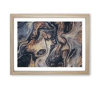 Remembering Yesterday In Abstract Modern Art Framed Print | A2 Oak Framed Wall Art | Ready to Hang | Abstract Fantasy Picture | Living Room Bedroom Lounge Office