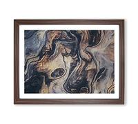 Remembering Yesterday In Abstract Modern Art Framed Print | A3 Walnut Framed Wall Art | Ready to Hang | Abstract Fantasy Picture | Living Room Bedroom Lounge Office