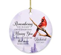 Remembering You Is Easy I Do It Everyday Christmas Tree Decorations With Ribbon Crimbo Baubles Ceramic Ceramic Hanging
