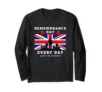 Remembrance Day. British Army Soldiers Troops Veterans Flag Long Sleeve T-Shirt