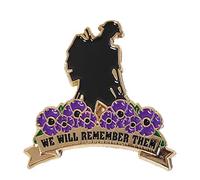 Remembrance Day Poppy Enamel Pin Badge We will Remember Them Veterans Animals In War WW1