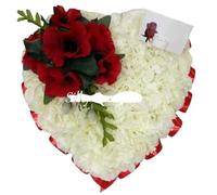 Remembrance Day Poppy Wreath - Artificial Silk Flower Heart Tribute for Remembrance Sunday | Customizable Size | 10% Donated to the Royal British Legion