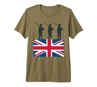 Remembrance Day Remember The Fallen British Flag Veteran Men Premium T-Shirt