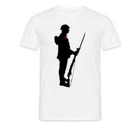 Remembrance Day Soldier WW1 Poppy Men's T-Shirt White