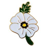 Remembrance Day White Poppy Enamel Pin Badges Brooch Peace 36 X 23 MM (1pc)