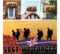 Remembrance Flag,Lest We Forget Bunting,Funny Flags,Poppy Decorations,Not Easy to Fade Color,The Wind Blows,The Sun Shines,High-Quality Material,Easy to Install,Suitable for Use in Most Scenarios