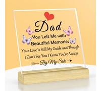 Remembrance Gifts for Loss of Dad Acrylic Plaque with Stand Loss of Dad Gift Memorial Keepsake for Father Bereavement Keepsake Condolences Funeral Remembrance Signs for Father from Daughter Son