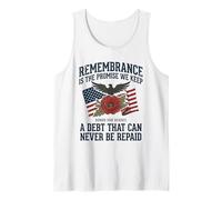 Remembrance is the Promise We Keep Honor Our Heroes 1 Tank Top