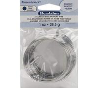 Remembrance Memory Wire Bracelet .62mm .25oz-Bright - 75 Coils