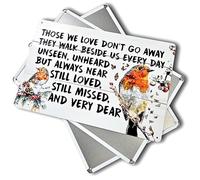 Remembrance Metal Sign plaque, Those We Love Don't Go Away, British Robin, Memorial, Loss of Dad, Mum, Husband, Grandma Memorial sympathy Gifts Grief Sign