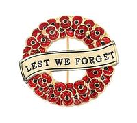 Remembrance Pin Badges 2024, Red Poppy Pin Badge, Royal British Legion Poppy Shop, Lest We Forget Poppy Pin Badge Brooch
