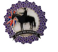 Remembrance Poppy Badges and Pins 2025 Day Purple Poppy UK Cavalry Soldier Horses Pin Badge Brooch