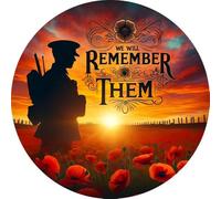 Remembrance Poppy Day Suncatchers 5 Designs, made on clear acrylic which emulates a glass effect. (Design 1)