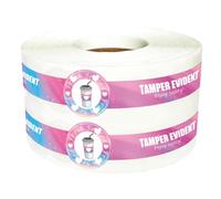 Remerabel Tamper Evident Seals for Beverage Lids 1" x 9" 250pcs Food Safety Stickers