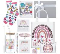 Remerry 12 Pcs Appreciation Gifts Set for Women Includes Tote Bag Cosmetic Bag Cup Notebook Pen Candle for Graduation Teacher, Multicolor