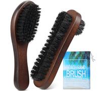 Remerry 2 Pcs Sand Brush Sand Remover Surf Off Brush with Bag Beach Accessories for Vacation, Beach Sports, Pets and More(Walnut Brown,Light Brown Bristle)