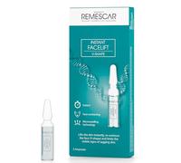 Remescar Instant Facelift V-Shape 5 Ampoules - Recontours & Firms the Face - Microneedling Technology with Peptides & Deep-Sea Microalgae - 5 Day Supply