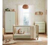 Remi 3 Piece Nursery Furniture Set - Oak & Green