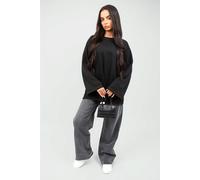 Remi Oversized Long Sleeve Sweatshirt Top IKRUSH Black One Size