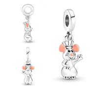 Remi Rat charm 925 Sterling Silver Compatible with Pandora Charms,and Many Other UK Charm Bracelets.