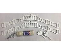 REMI TOOLS 6 Lath Traditional Kitchen Ceiling Airer Pulley Clothes Dryer Rack Kit - Victorian Style Laundry Drying Rack (Without Laths, White)