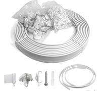 REMI TOOLS LTD 9 Meter/30 FT Plastic Curtain Track Glider Rail For Straight And Bay Windows (32 Bracket, 16 Ends, 112 Gliders, 32 Screws)