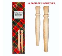 Remi Tools Ltd Traditional Scottish Wooden Spurtle Set Of 2 Essential Porridge Stirrers