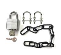 Remi Tools Ltd Wheelie Bin Lock, Wheelie Bin Lid Chain Lock System, 30mm Padlock with 2 Keys, Wheelie Bin Lock Kit to Prevent Fly Tipping, Bin Tampering & Identity Theft - Easy Install (Medium Duty)