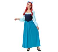Remimi Womens Halloween Costume Mermaid Princess Dress, Blue a, X-Large