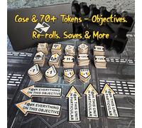Reminder and Objective Marker Token Set compatible with Warhammer 40K, Kill Team, Age of Sigmar, Tabletop RPGs, 70+ Tokens, 3D Printed